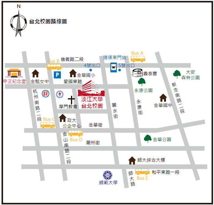 台北校園路線圖